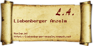 Liebenberger Anzelm névjegykártya